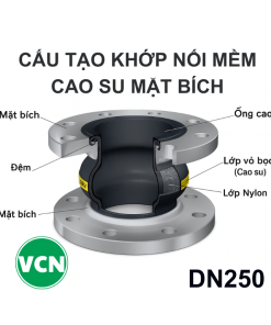 Khớp nối mềm cao su DN250 mặt bích