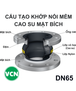Khớp nối mềm cao su DN65 mặt bích