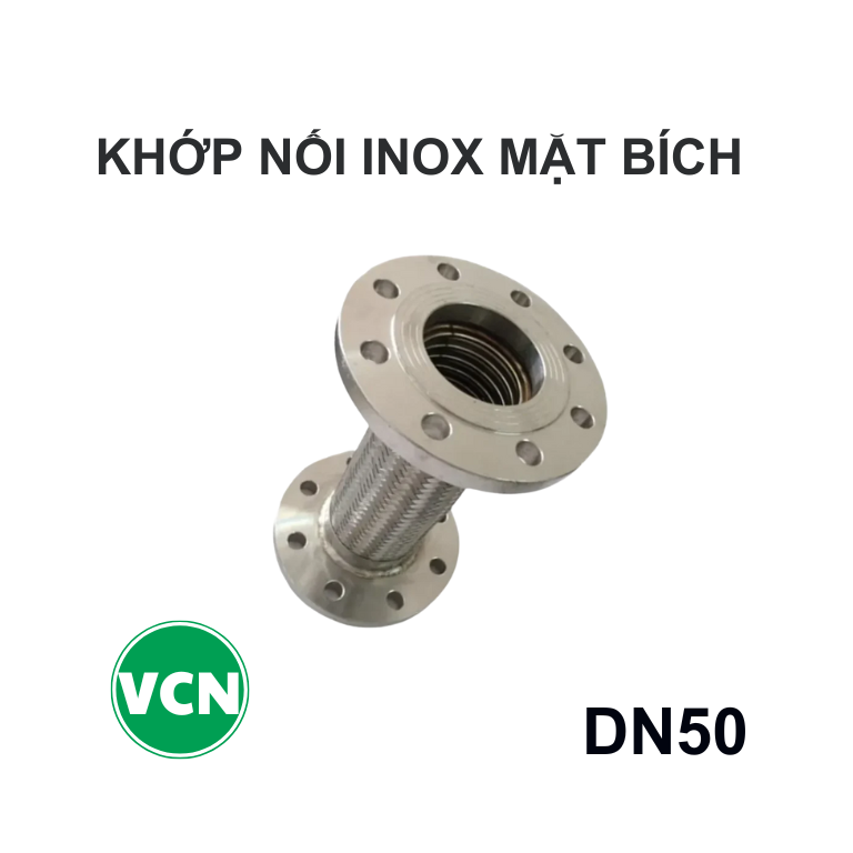 Khớp nối mềm inox DN50 mặt bích