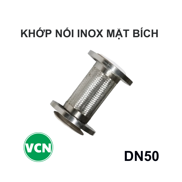 Khớp nối mềm inox DN50 mặt bích