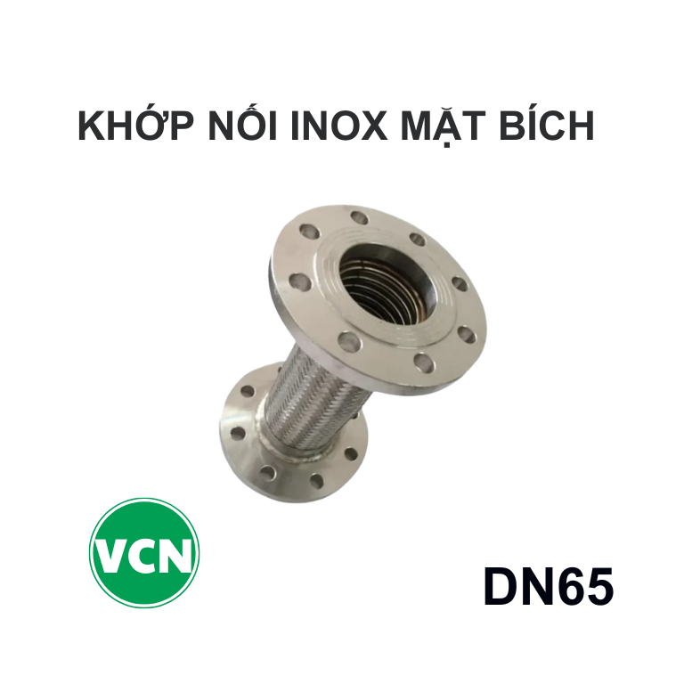 Khớp nối mềm inox DN65 mặt bích