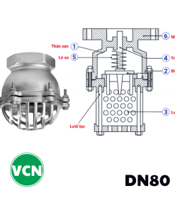 Rọ bơm Inox DN80