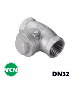 Van 1 chiều lá lật inox nối ren DN32