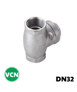 Van 1 chiều lá lật inox nối ren DN32
