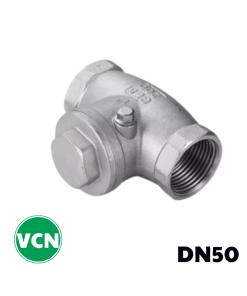 Van 1 chiều lá lật inox nối ren DN50