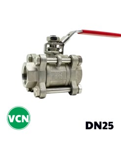 Van bi 3 mảnh inox tay gạt DN25