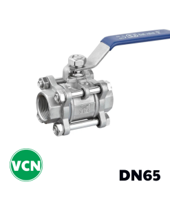 Van bi 3 mảnh inox tay gạt DN65