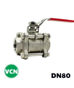 Van bi 3 mảnh inox tay gạt DN80