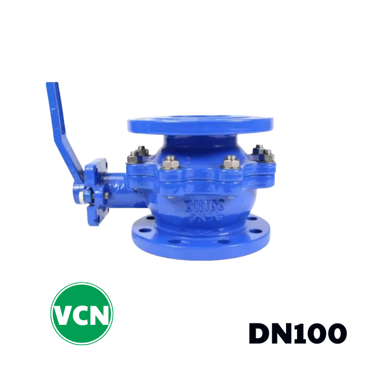 Van bi gang mặt bích DN100