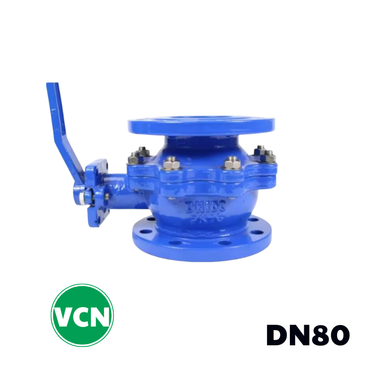 Van bi gang mặt bích DN80