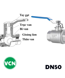 Van bi tay gạt inox DN50