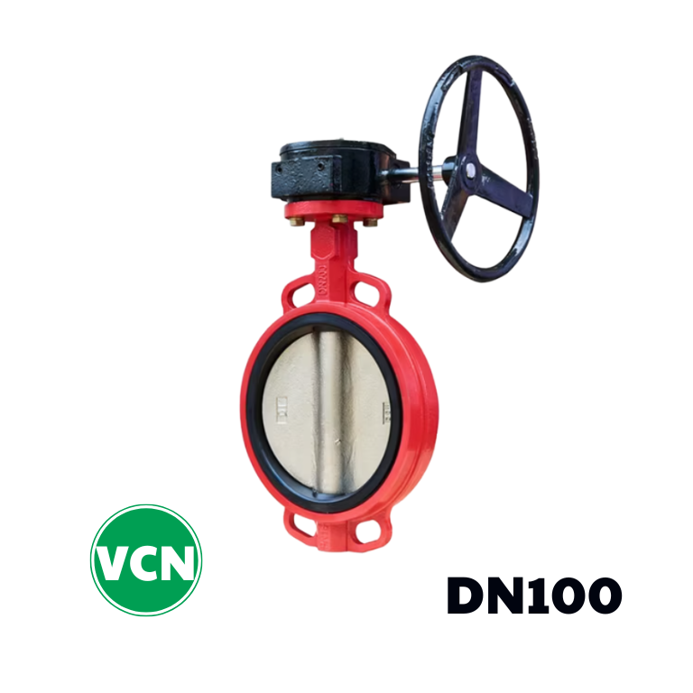 Van bướm gang tay quay DN100