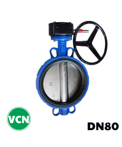 Van bướm gang tay quay DN80
