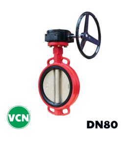 Van bướm gang tay quay DN80