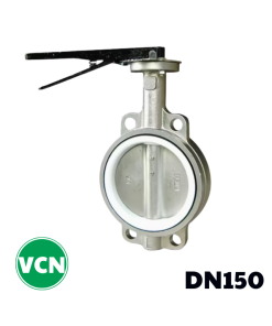 Van bướm inox tay gạt DN150
