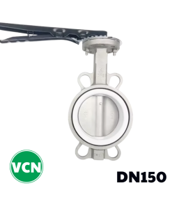 Van bướm inox tay gạt DN150