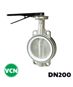 Van bướm inox tay gạt DN200