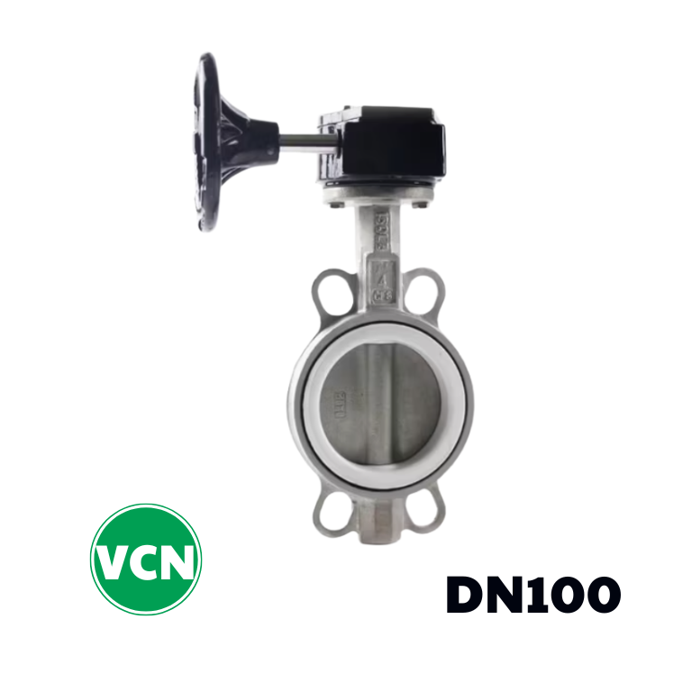 Van bướm inox tay quay DN100