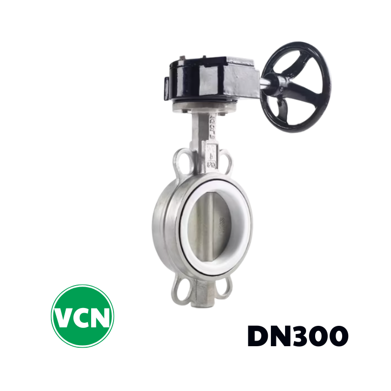 Van bướm inox tay quay DN300