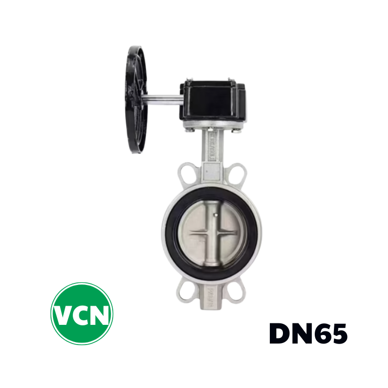Van bướm inox tay quay DN65