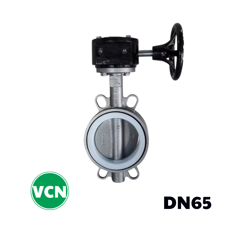 Van bướm inox tay quay DN65