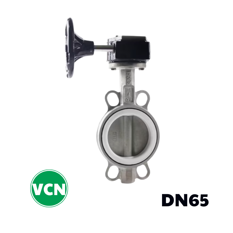 Van bướm inox tay quay DN65