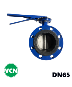Van bướm mặt bích tay gạt DN65