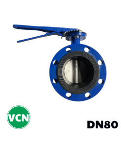 Van bướm mặt bích tay gạt DN80