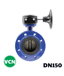 Van bướm mặt bích tay quay DN150
