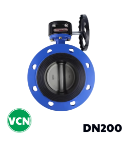 Van bướm mặt bích tay quay DN200