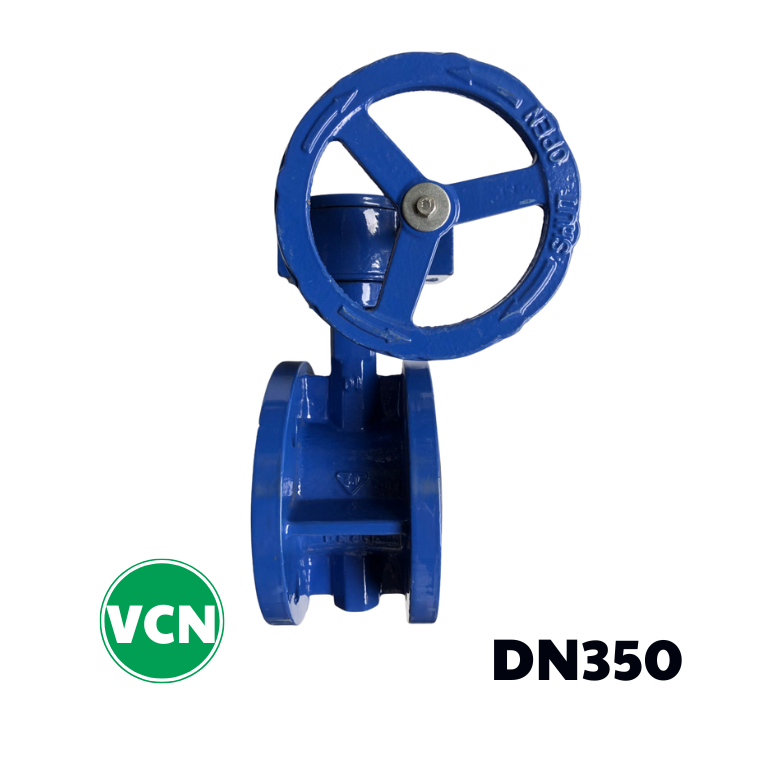 Van bướm mặt bích tay quay DN350