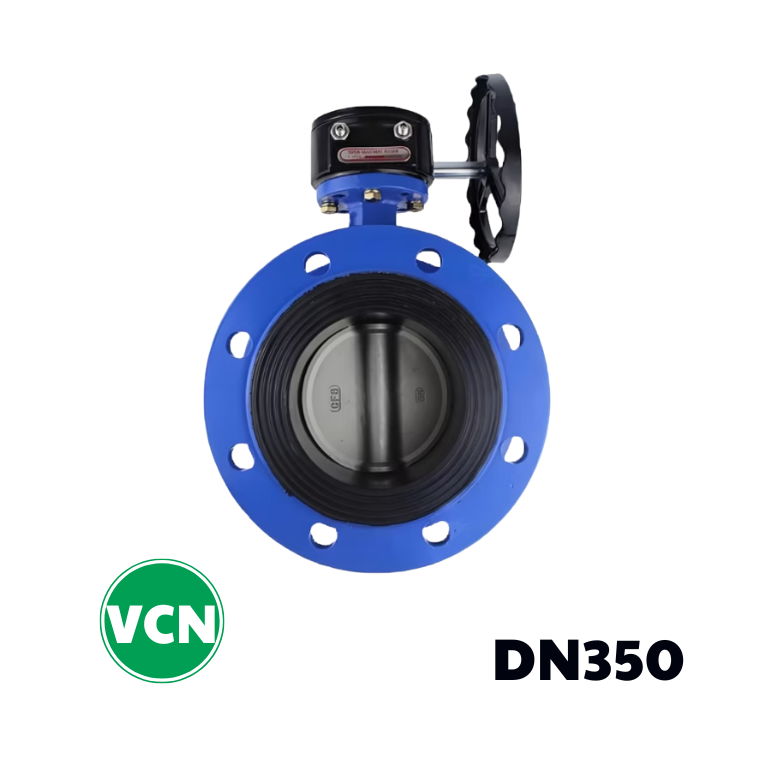 Van bướm mặt bích tay quay DN350