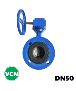 Van bướm mặt bích tay quay DN50