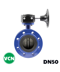 Van bướm mặt bích tay quay DN50
