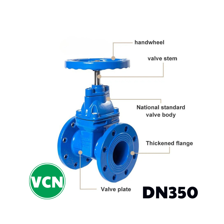 Van cổng gang ty chìm DN350