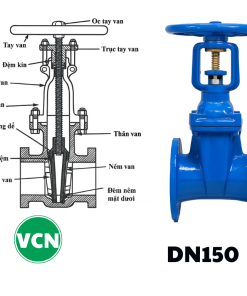 Van cổng gang ty nổi DN150