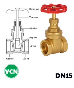 Van cửa đồng DN15