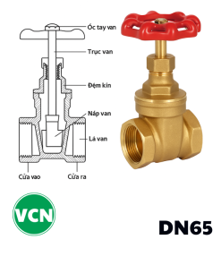 Van cửa đồng DN65