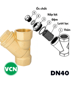 Y lọc đồng DN40