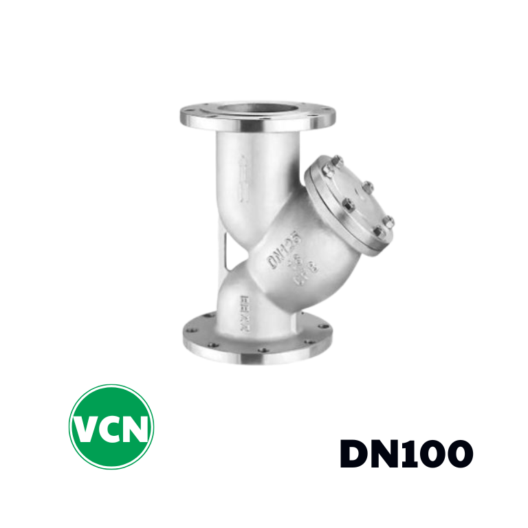 Y lọc inox nối bích DN100