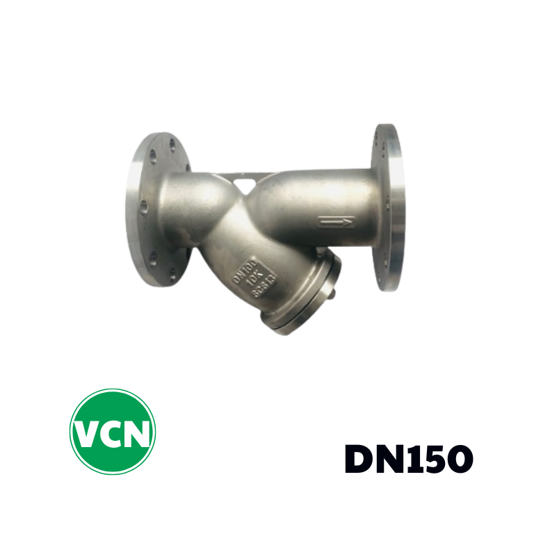 Y lọc inox nối bích DN150