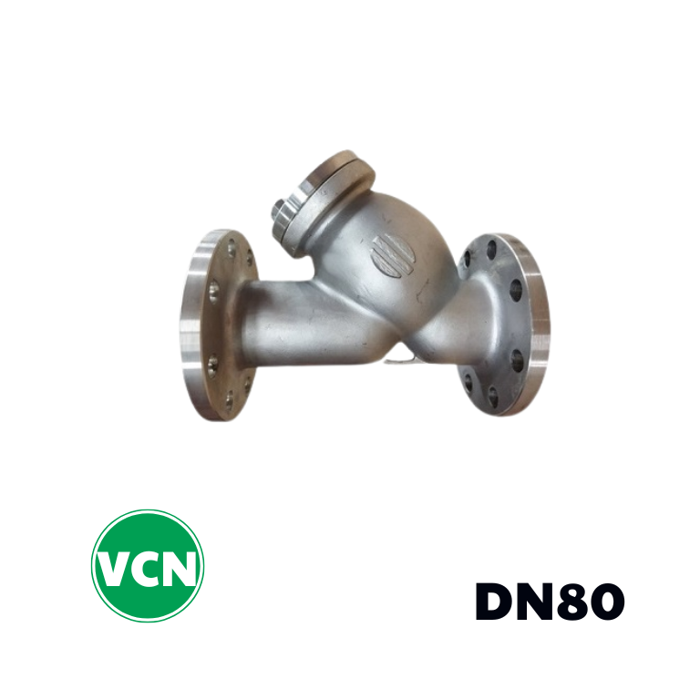 Y lọc inox nối bích DN80