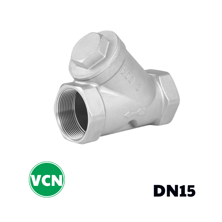 Y lọc inox nối ren DN15